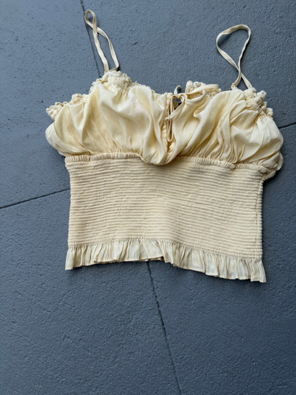 PaperMoon Ruffled smocked tank